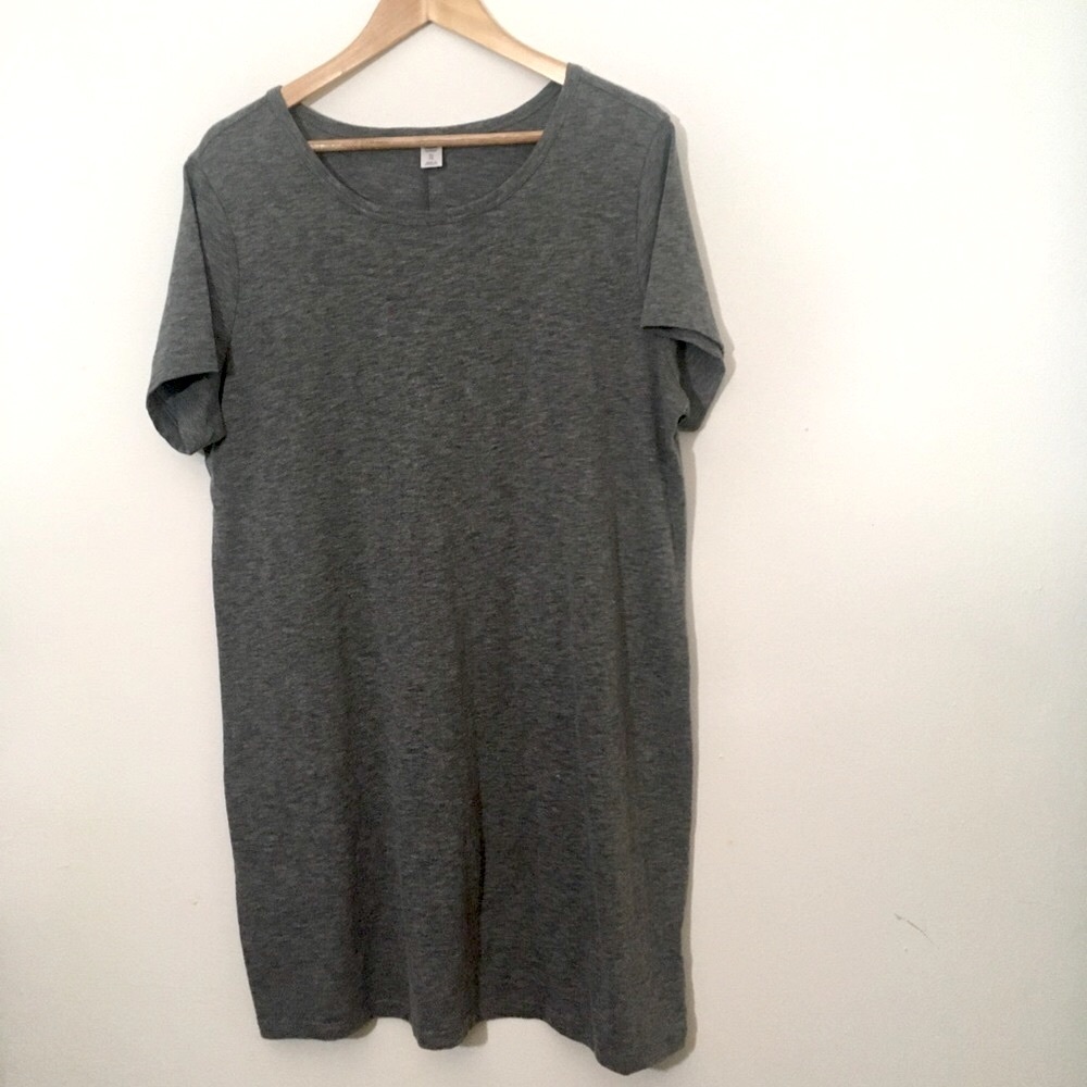 Old Navy Grey Short-Sleeve Slip On Dress XL